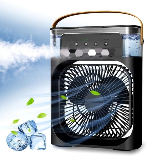 3 In 1 Fan AIr Conditioner Household Small Air Cooler LED Night Light Portable Humidifier Air Adjustment Fan Office Home Fan New - Image 2