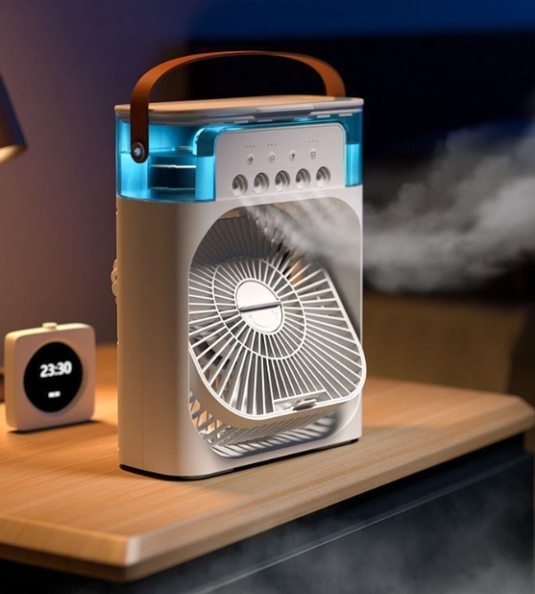 3 In 1 Fan AIr Conditioner Household Small Air Cooler LED Night Light Portable Humidifier Air Adjustment Fan Office Home Fan New - Image 4